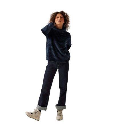 Womens/ladies Bardou Ii Velour Fleece Top Navy Regatta