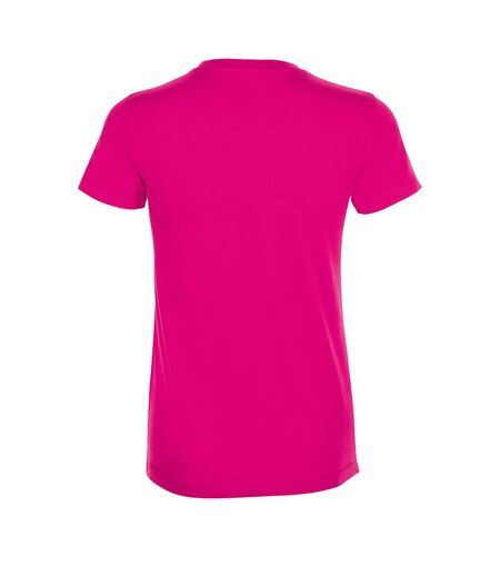 SOLS Womens/Ladies Regent Short Sleeve T-Shirt (Fuchsia)