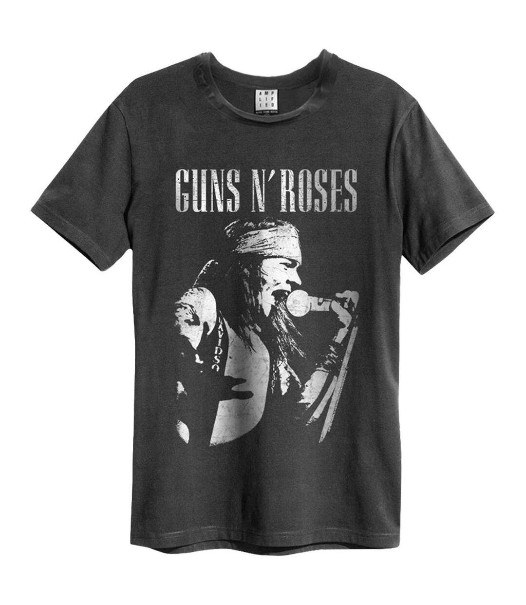 Unisex Adult Axl Live Profile Guns N Roses T-shirt Charcoal Amplified-1