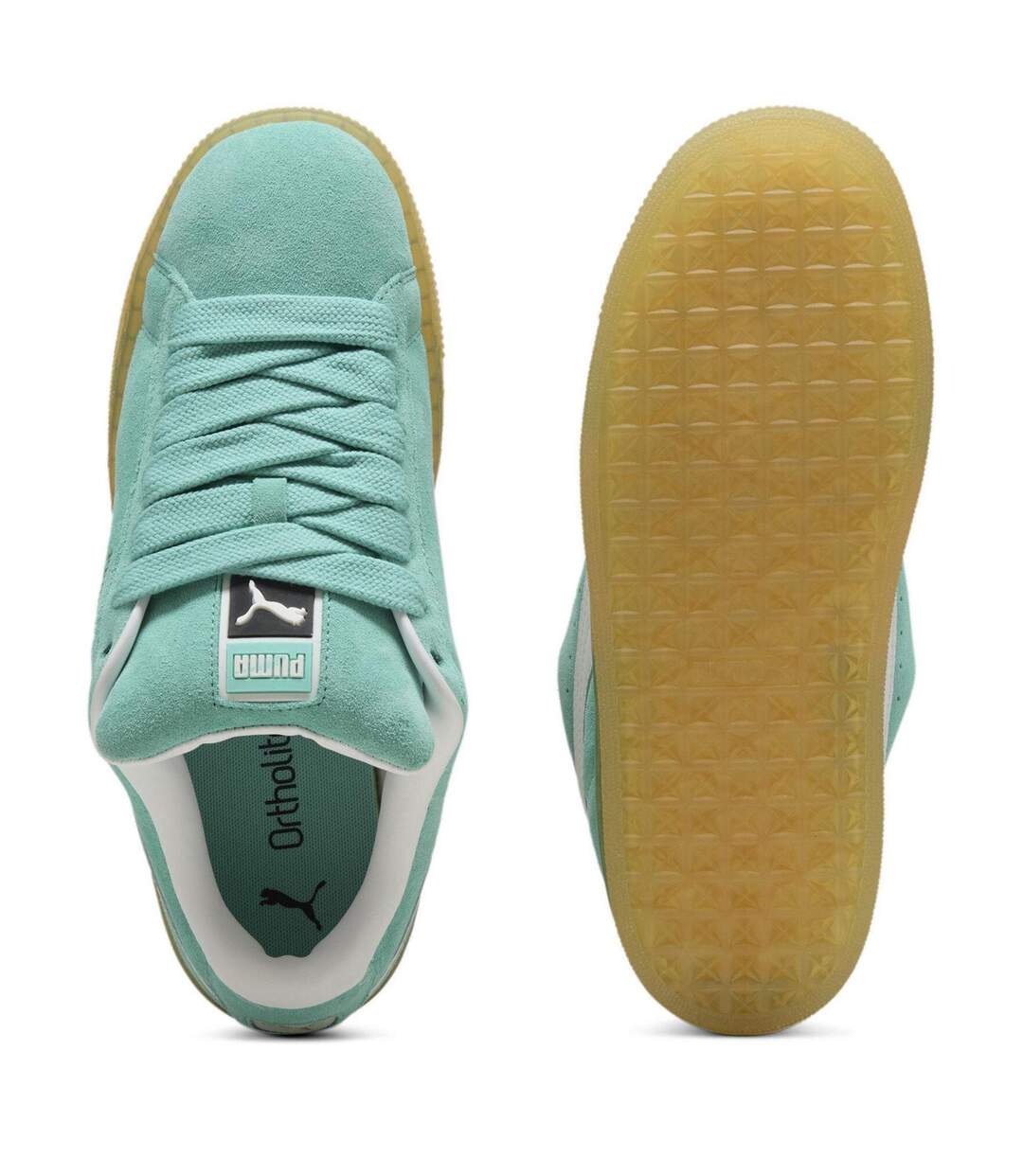 Mens Xl Suede Trainers Aqua White Puma-3