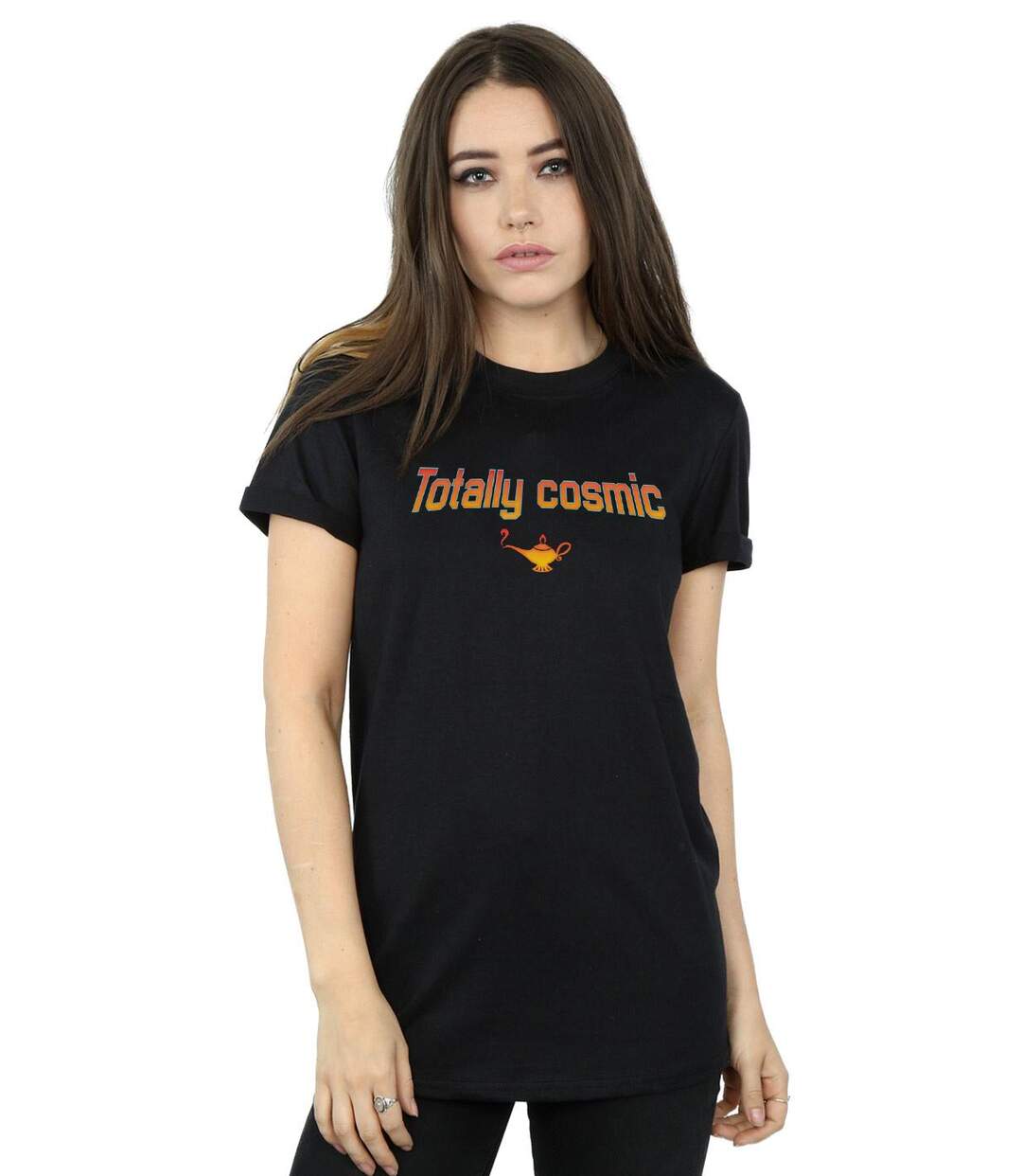 Disney - T-shirt ALADDIN TOTALLY COSMIC - Femme (Noir) - UTBI17386-2