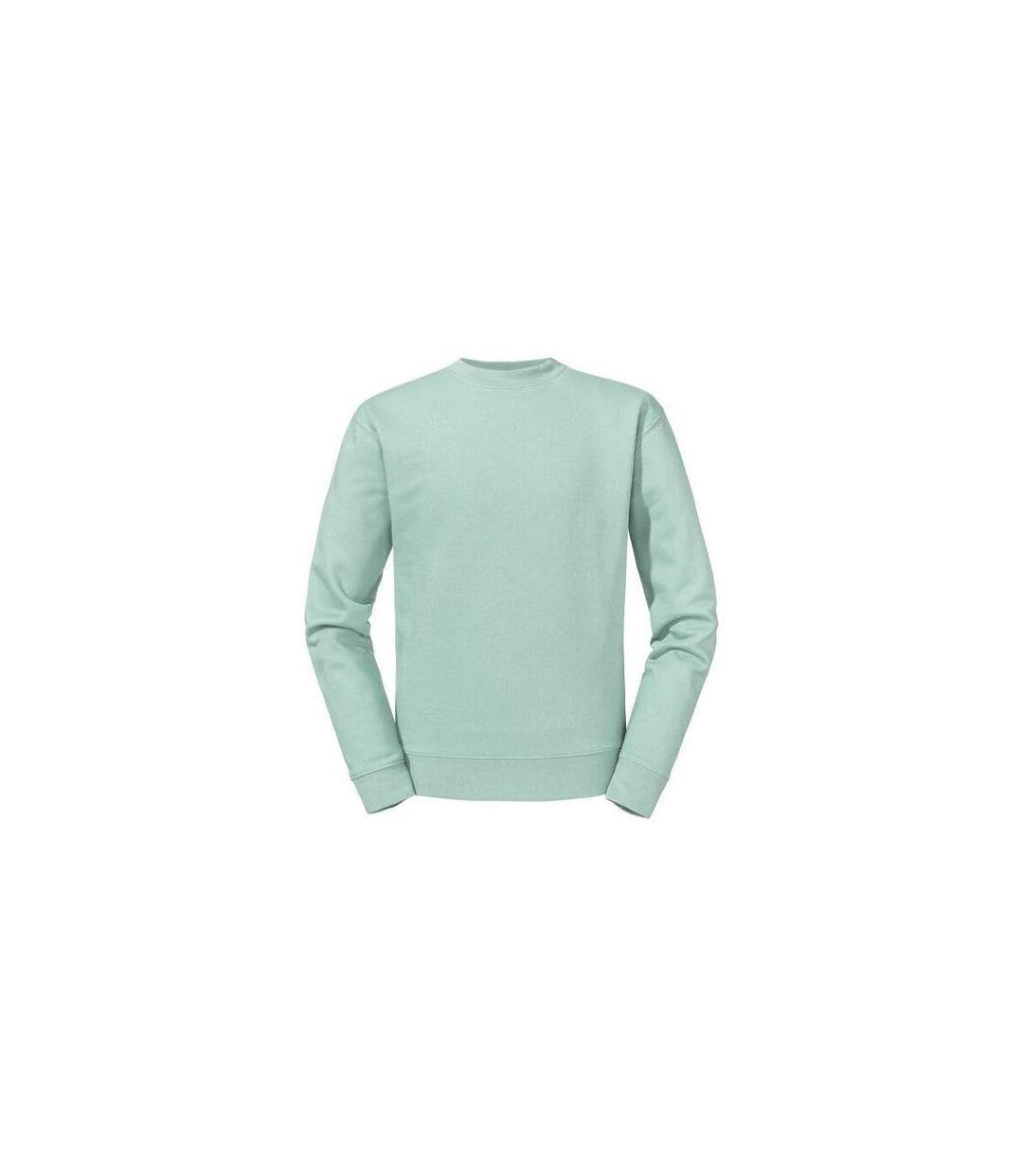 Mens Authentic Sweatshirt Slimmer Cut Eucalyptus Russell-4