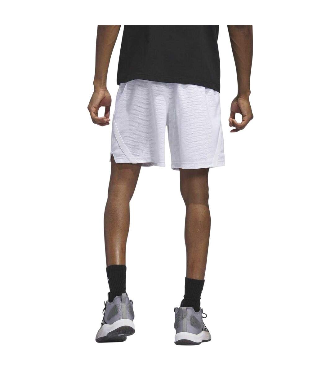 Short De Basket Homme Blanc Adidas-3