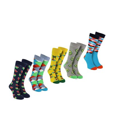 Tropical Vibes Dress Mens Socks - Pack of 3 Fashionable Novelty Socks