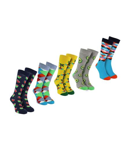 Tropical Vibes Dress Mens Socks - Pack of 3 Fashionable Novelty Socks