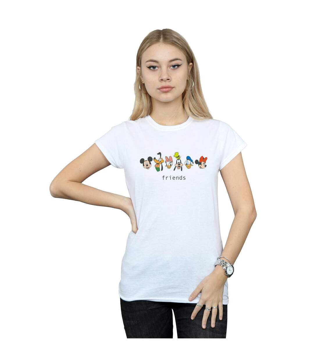 Disney T-shirt en coton Femme/Femme Mickey Mouse et ses amis (Blanc) - UTBI33043-2
