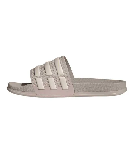 Womens/ladies Adilette Flat Sandals Taupe Adidas