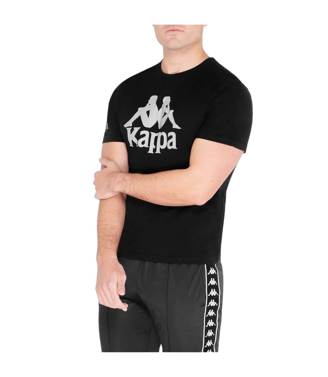 T-shirt Motif/style Logo Authentic Homme Noir Kappa-4