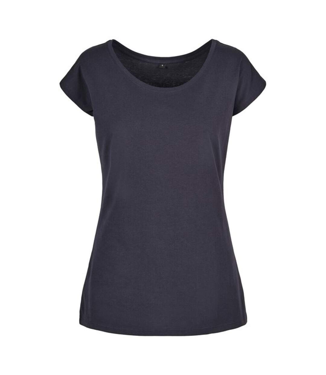 Build Your Brand Womens/Ladies Wide Neck T-Shirt (Navy) - UTRW8369-1