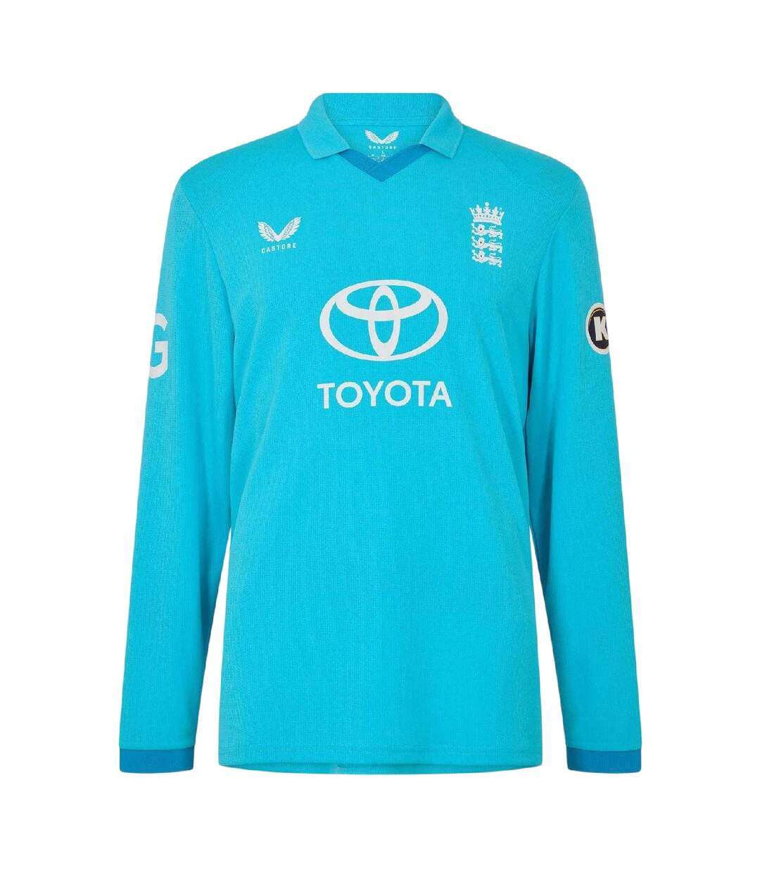 Polo De Cricket Manches Longues Motif/style Cricket D´angleterre Homme Bleu Atoll Bleu Danube Castore-2