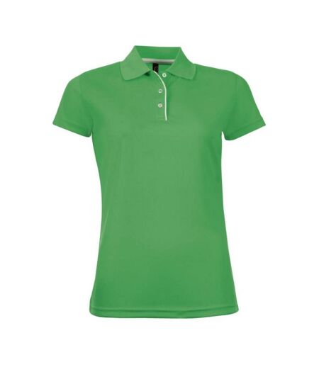 SOLS Womens/Ladies Performer Short Sleeve Pique Polo Shirt (Kelly Green) - UTPC2161