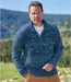 Blouson Tricot Jacquard Doublé Sherpa-3
