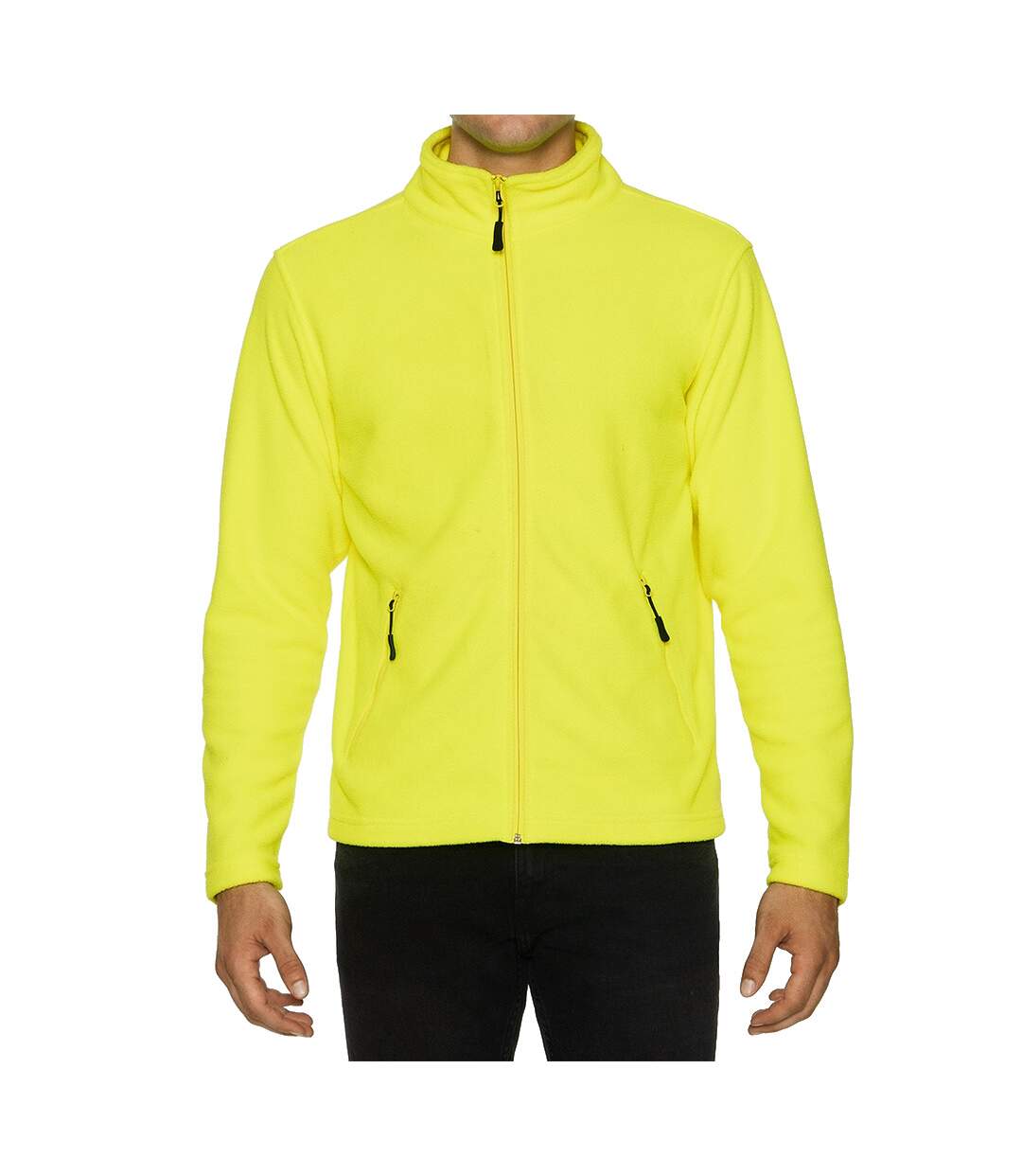 Gildan Mens Hammer Micro Fleece Jacket (Safety Green) - UTPC3986