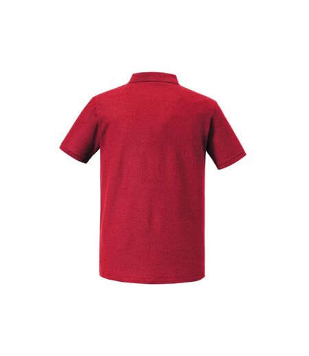 Russell Mens Authentic Pique Polo Shirt (Classic Red)
