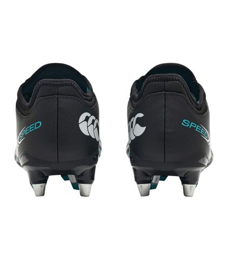 Unisex Adult Speed Falcon 2.0 Team Soft Ground Rugby Boots Black Green Canterbury