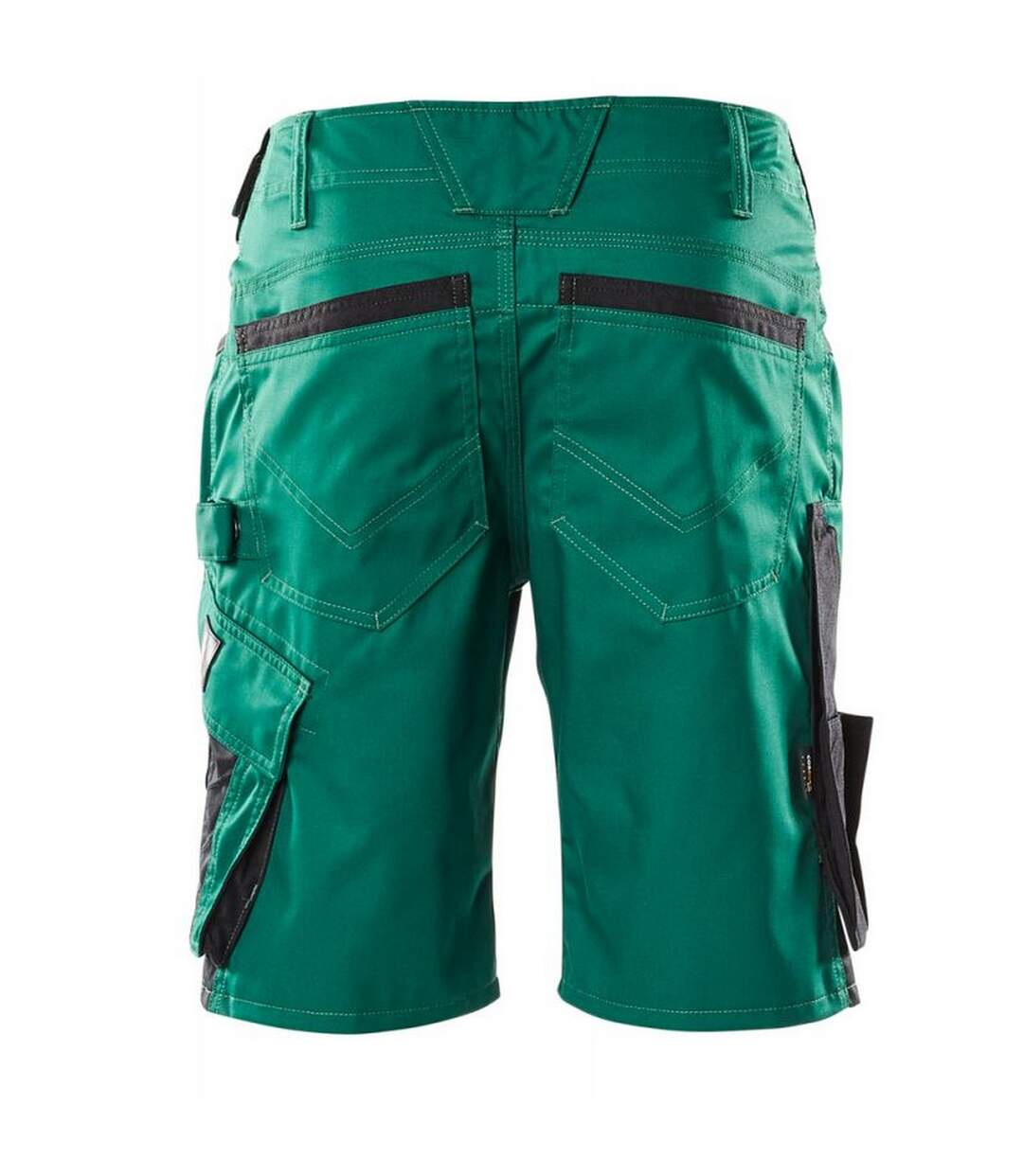 Mens Unique Work Shorts Green Black Mascot-2