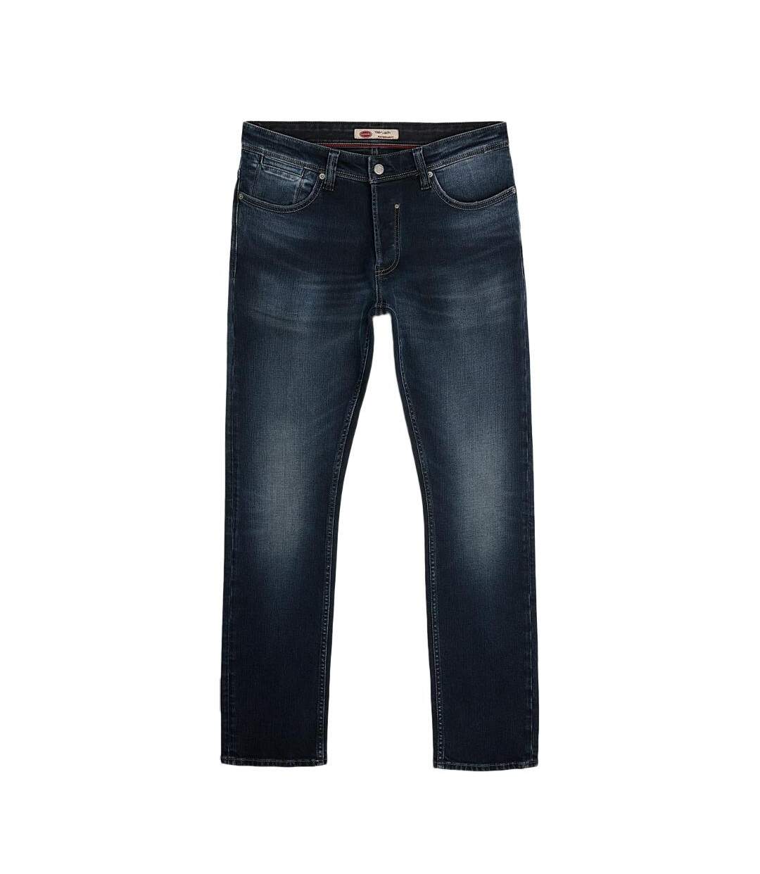 Jean droit bleu délavé homme teddy smith 10117266dl34-1