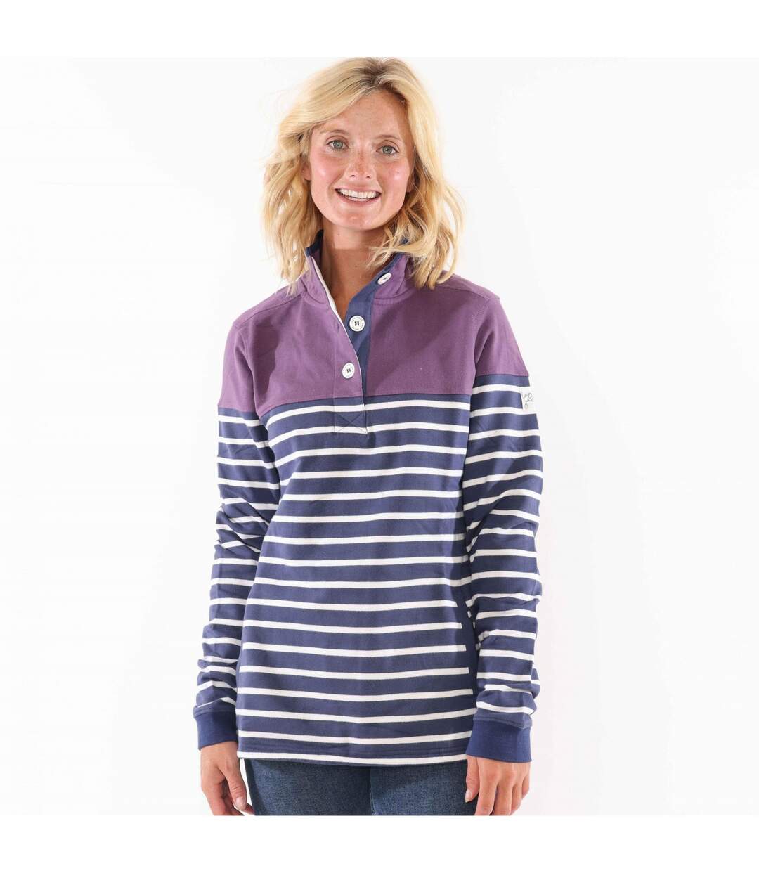 Sweat Motif/style Rayé Femme Bordeaux Lazy Jacks-1