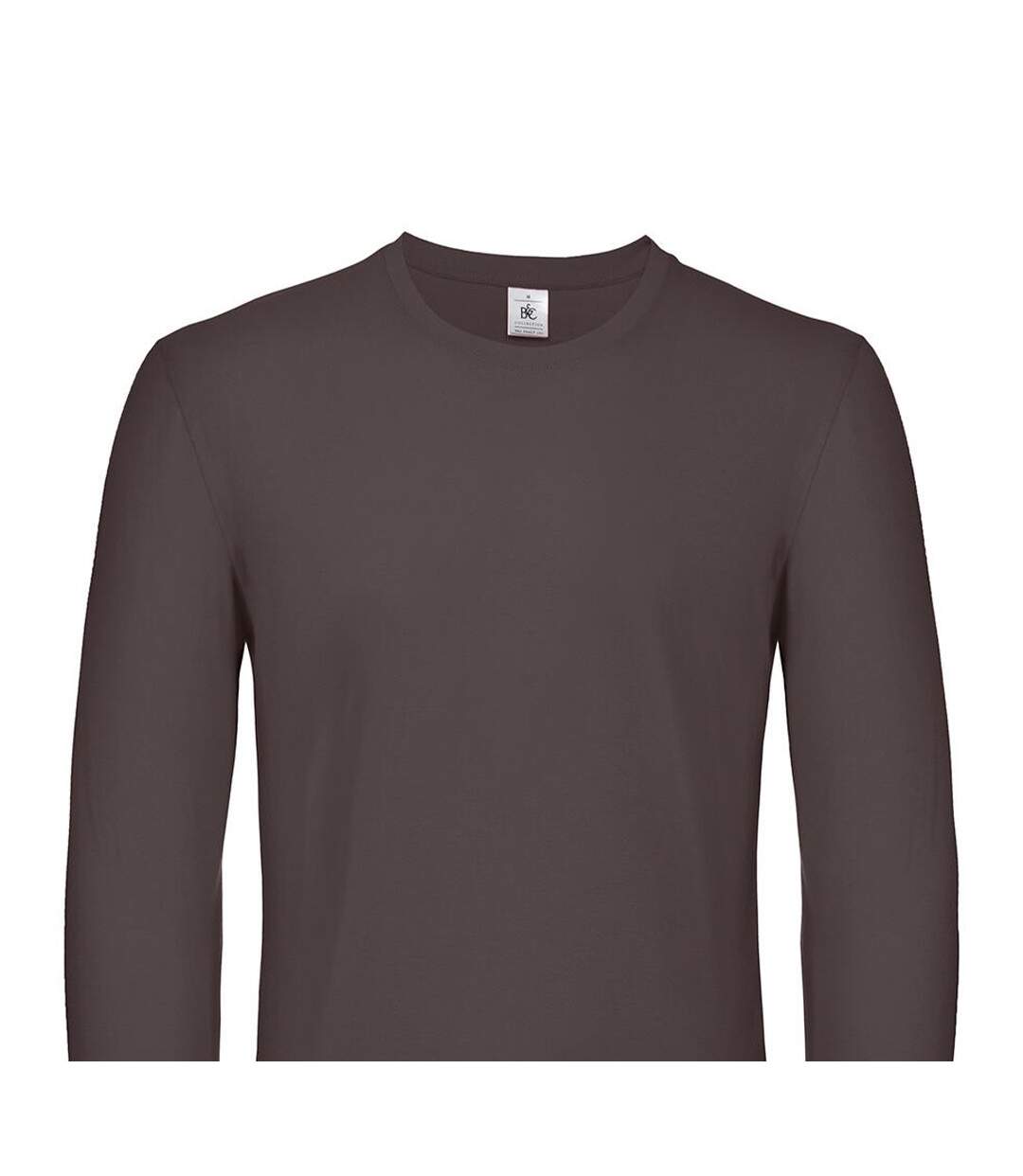 T-shirt Manches Longues #e150 Homme Marron B&C-2