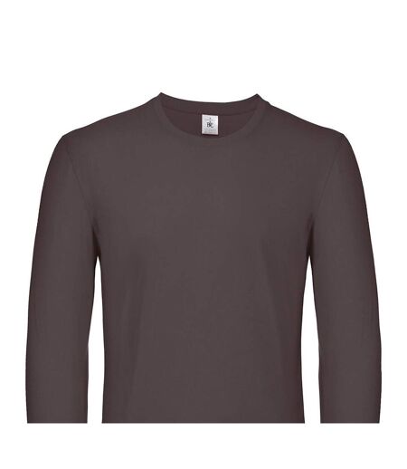 T-shirt Manches Longues #e150 Homme Marron B&C