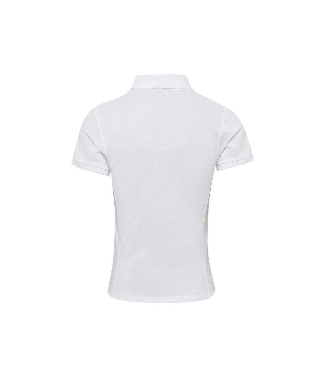 Womens/ladies Coolchecker Plus Piqu Polo With Coolplus White Premier-2