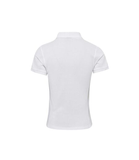 Womens/ladies Coolchecker Plus Piqu Polo With Coolplus White Premier