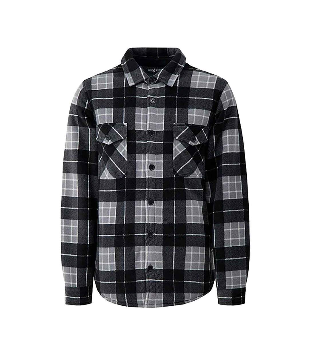 Mens Quilted Plaid Pattern Thermal Long Sleeve Winter Jacket-1