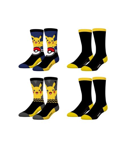 Lot de 4 paires de chaussettes Homme Pokémon Pikachu Freegun