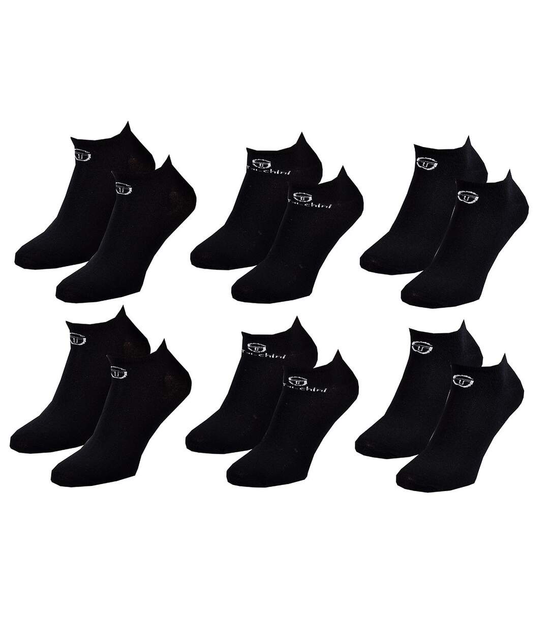 Chaussettes Homme SNEAKER SERGIO TACCHINI Pack de 6 Paires 7667 NOIR-2