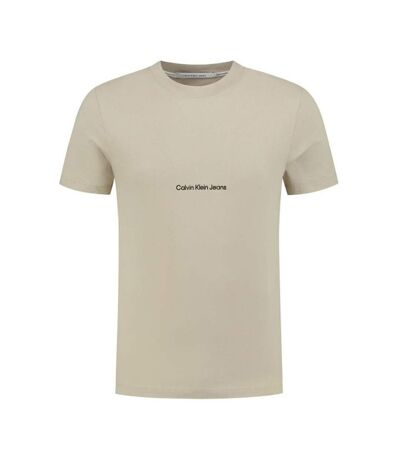 T-shirt Taupe Homme Calvin Klein Jeans Institutional