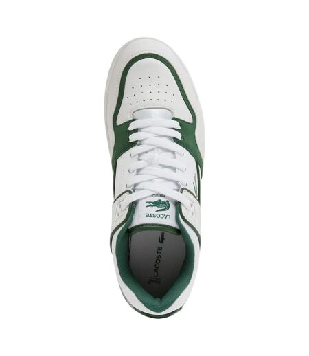 Mens Court Cage Leather Trainers White Dark Green Lacoste