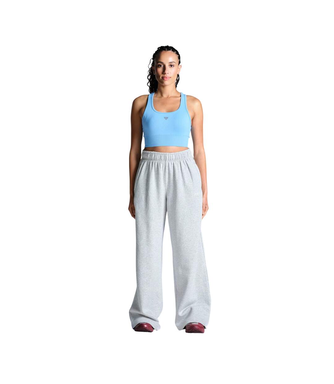 Pantalon De Jogging Banderilla Femme Gris Clair Chiné Miss Kick-2
