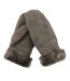 Womens/ladies full hand sheepskin mittens mink Eastern Counties Leather-1