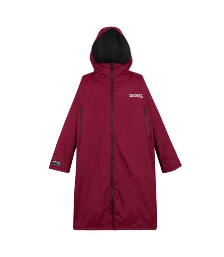 Unisex Adult Waterproof Fleece Lined Changing Robe Dark Maroon Regatta