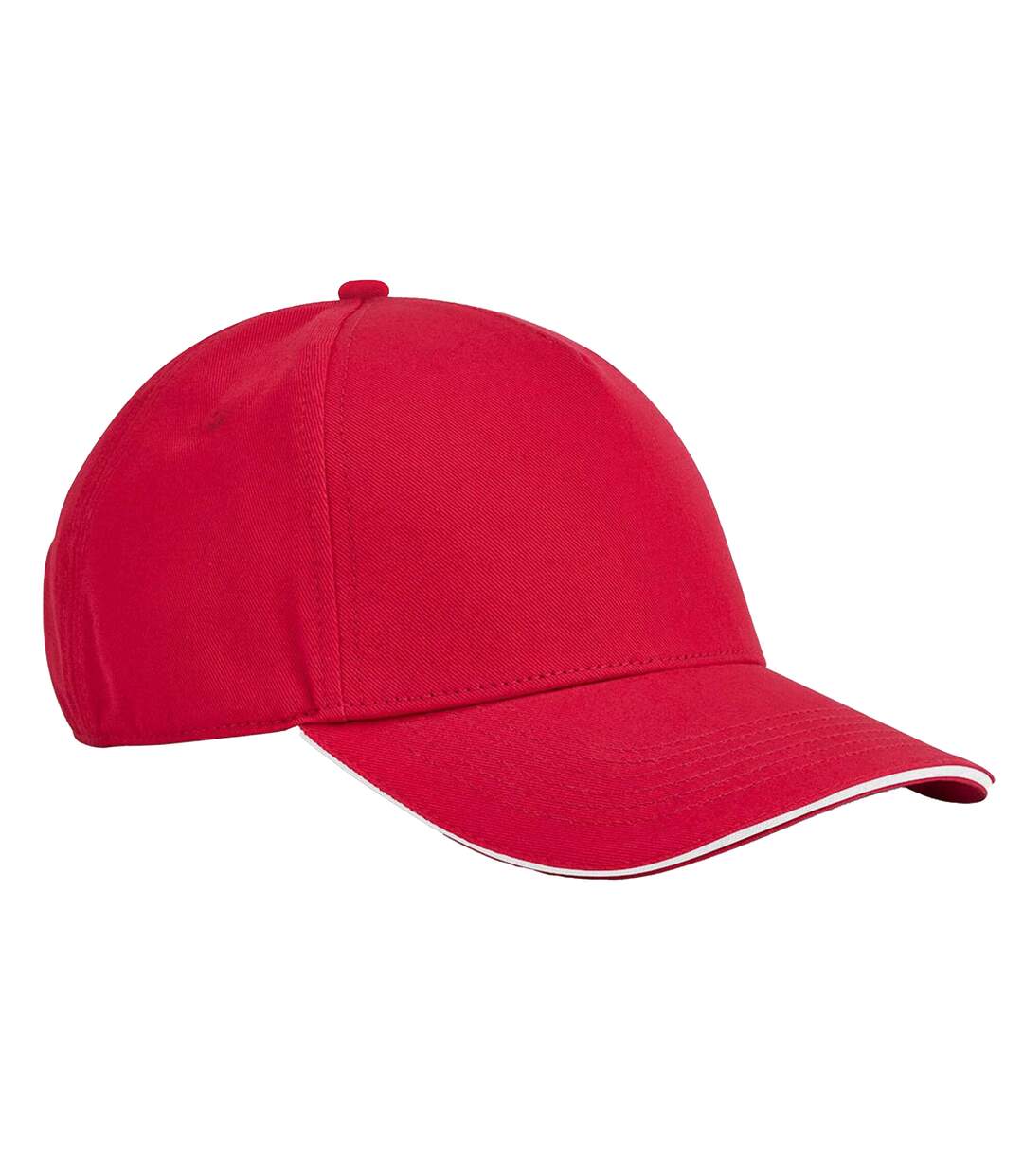 Casquette De Baseball Motif/style 5 Panneaux Earthaware Classic Rouge Classique Blanc Beechfield-1