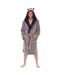 Robe De Chambre Motif/style Tête De Loup Homme Marron Noir Keanu-1