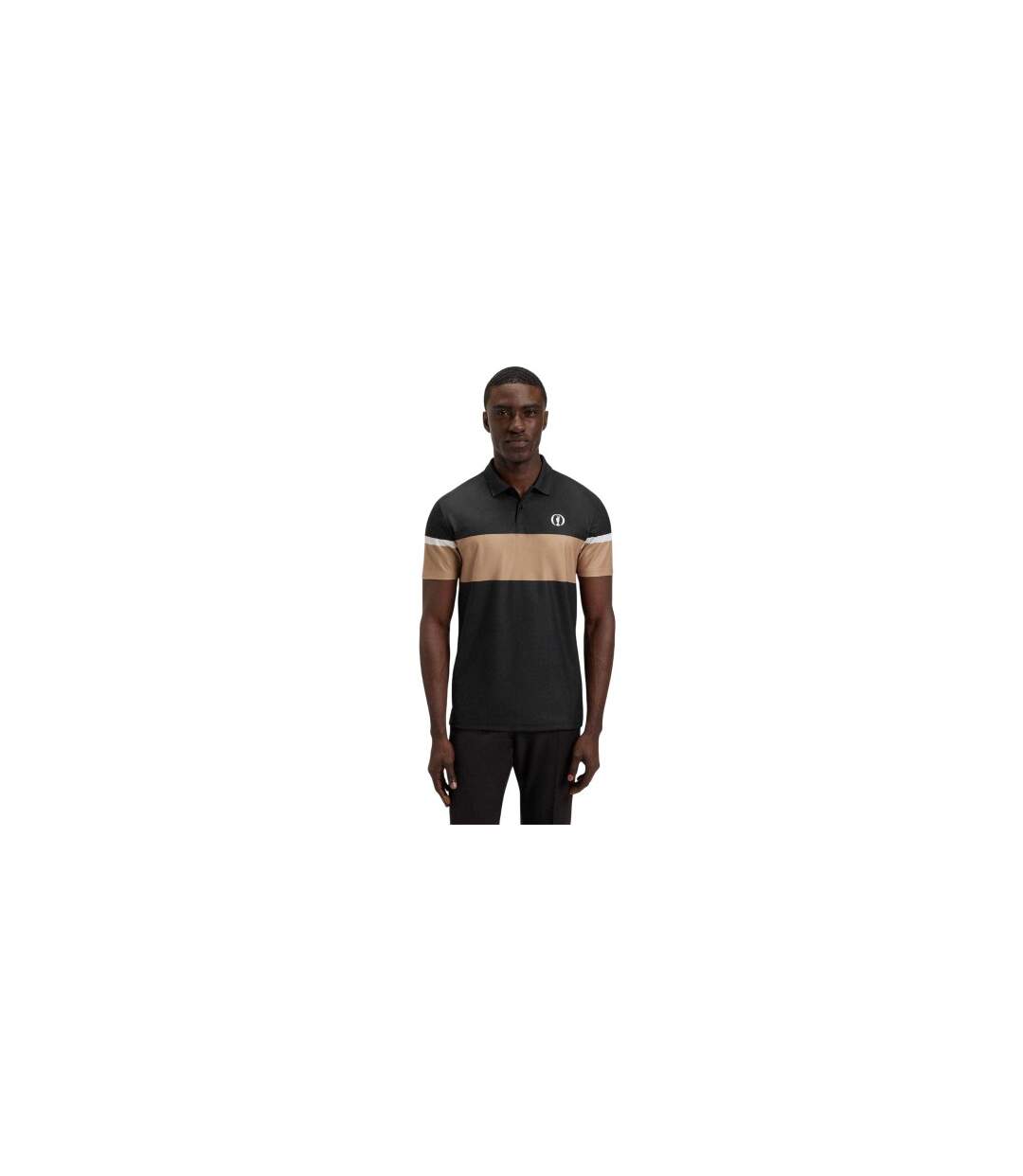 Mens The Open 25 Paddy Logo Polo Shirt Black Boss-1