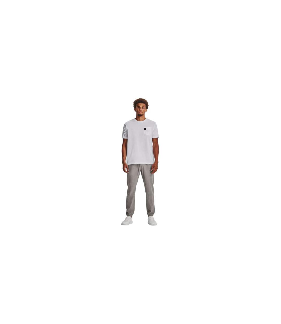 Mens Woven Stretch Regular Jogging Bottoms Grey Under Armour-1