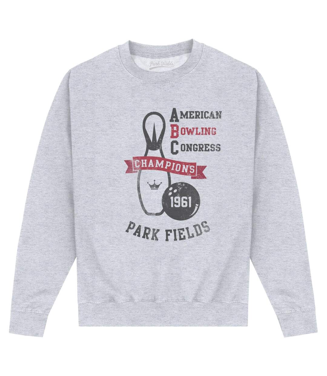 Sweat american bowling conference homme gris chiné Park Fields-1