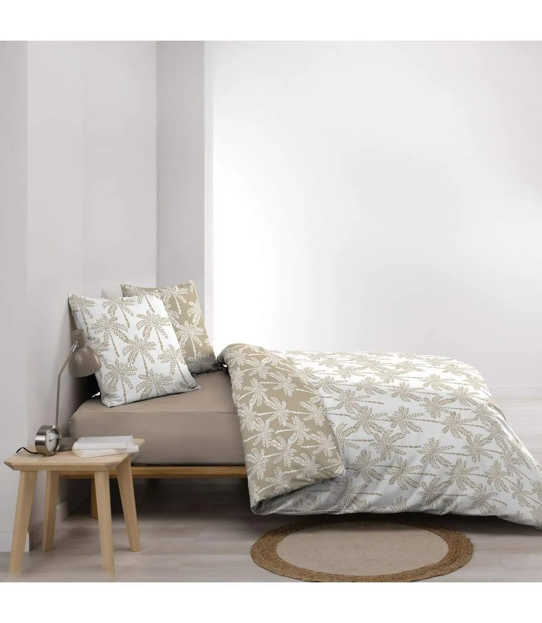 Parure de Lit 3 Pièces Oliana 240x220cm Beige-3