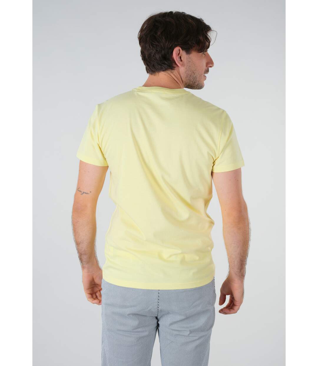 T-shirt uni en coton BASITO-5