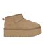Womens/ladies Suede Platform Ankle Boots Sand Jack Wills-1