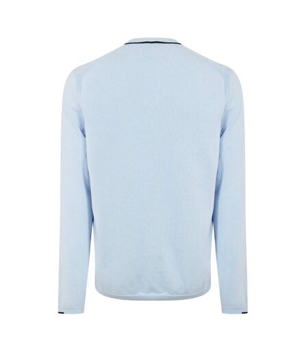 Pull Motif/style Logo Brodé Homme Bleu Boss