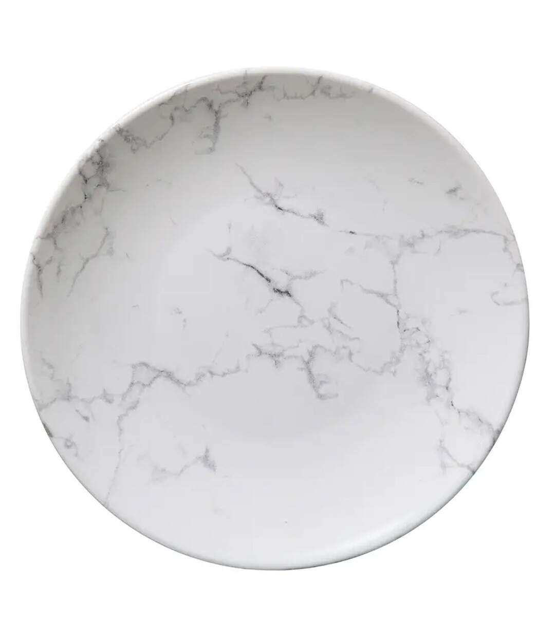 Lot de 6 Assiettes à Dessert Geom 20cm Blanc-1
