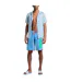 Mens Colour Block Swim Shorts Blue Moschino-1