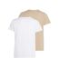 Lot de 2 T-shirt Blanc/Beige Homme Tommy Hilfiger Jasp - L