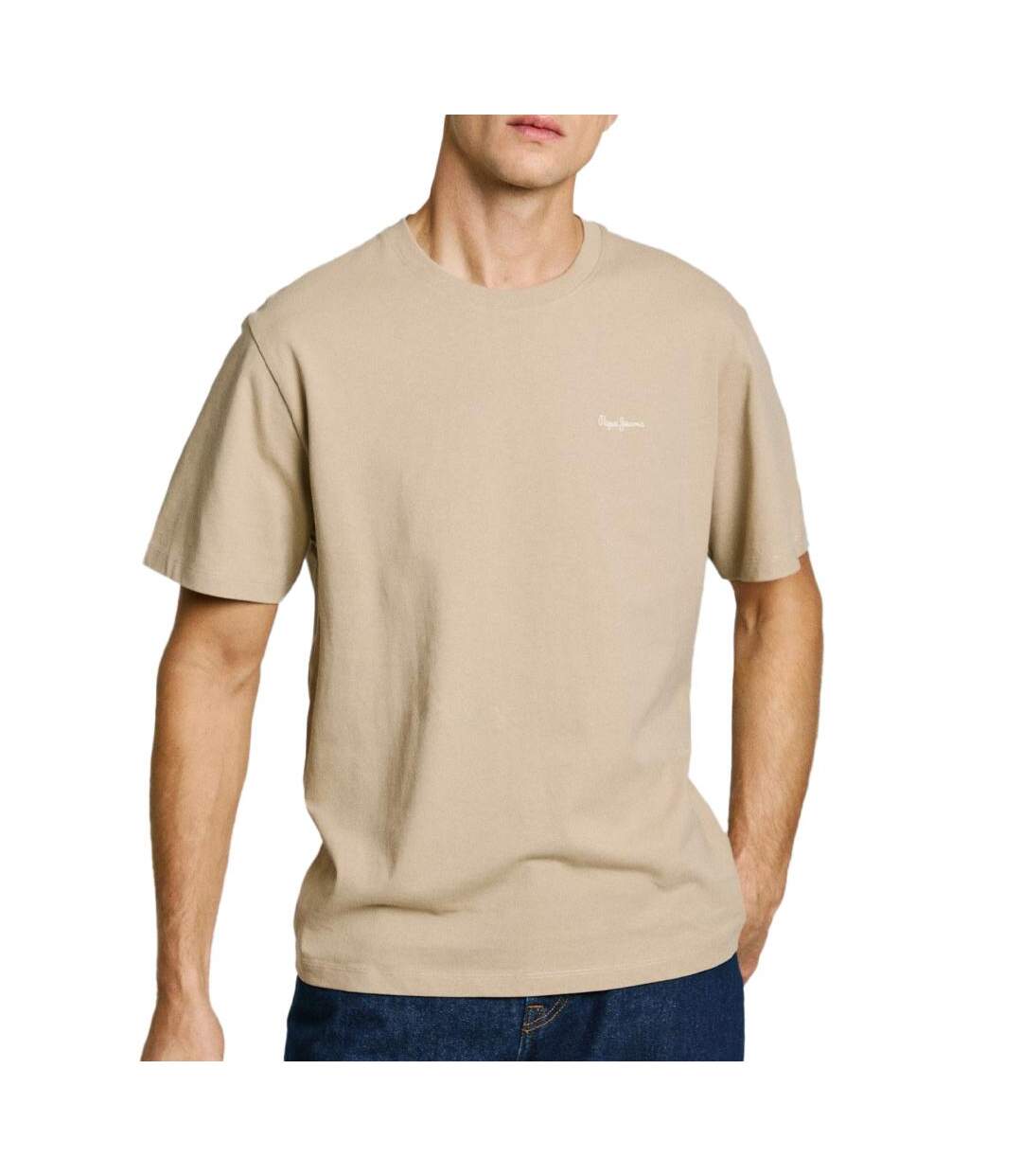 T-shirt Beige Homme Pepe jeans Contrast - L-1