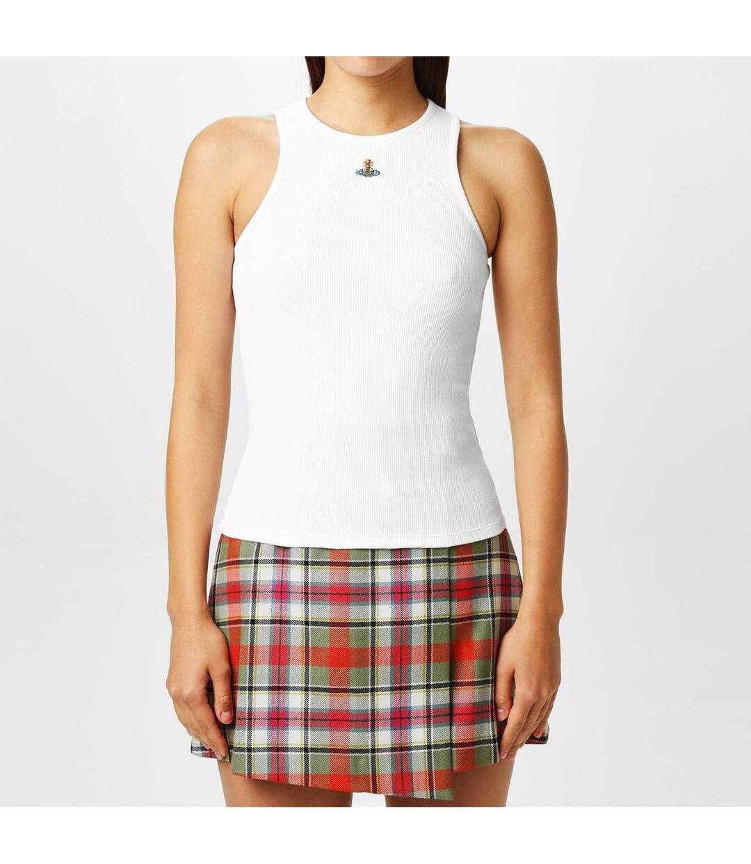 Débardeur Style Années 90 Blanc Vivienne Westwood-4