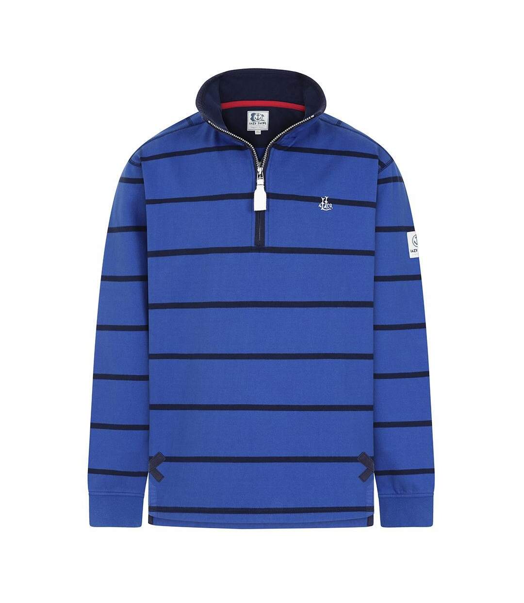 Sweat Motif/style Rayé Homme Bleu Roi Lazy Jacks-1