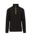 Mens Navigate Half Zip Fleece Black Lime Green Regatta-1